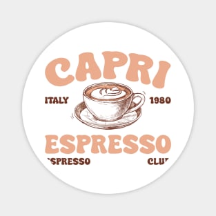 Capri Italy Espresso Club 1980 Gift For Men Women Magnet